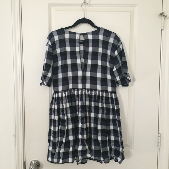 Urban Outfitters Textured Plaid Babydoll Dress - Picture 5 of 7